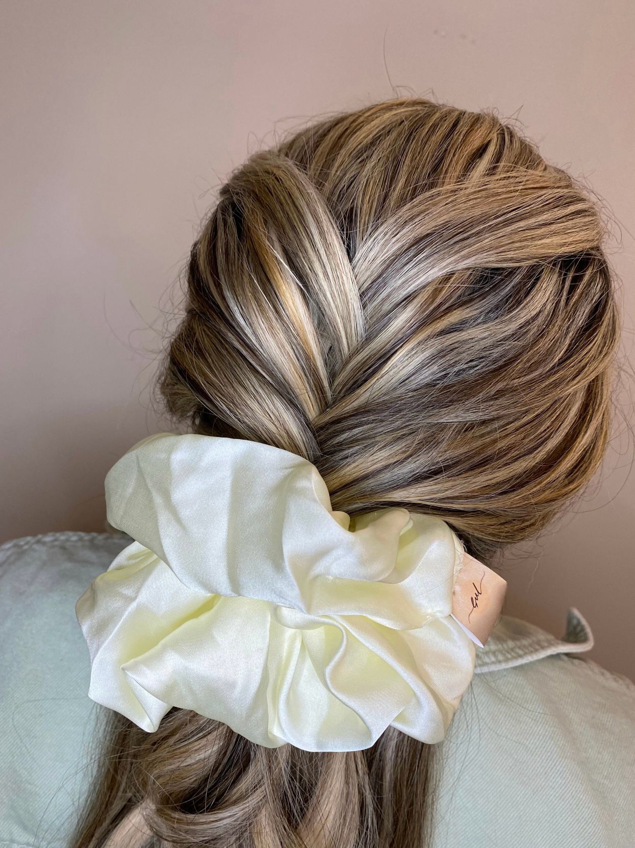 Ivory Extra Large Hair Scrunchie