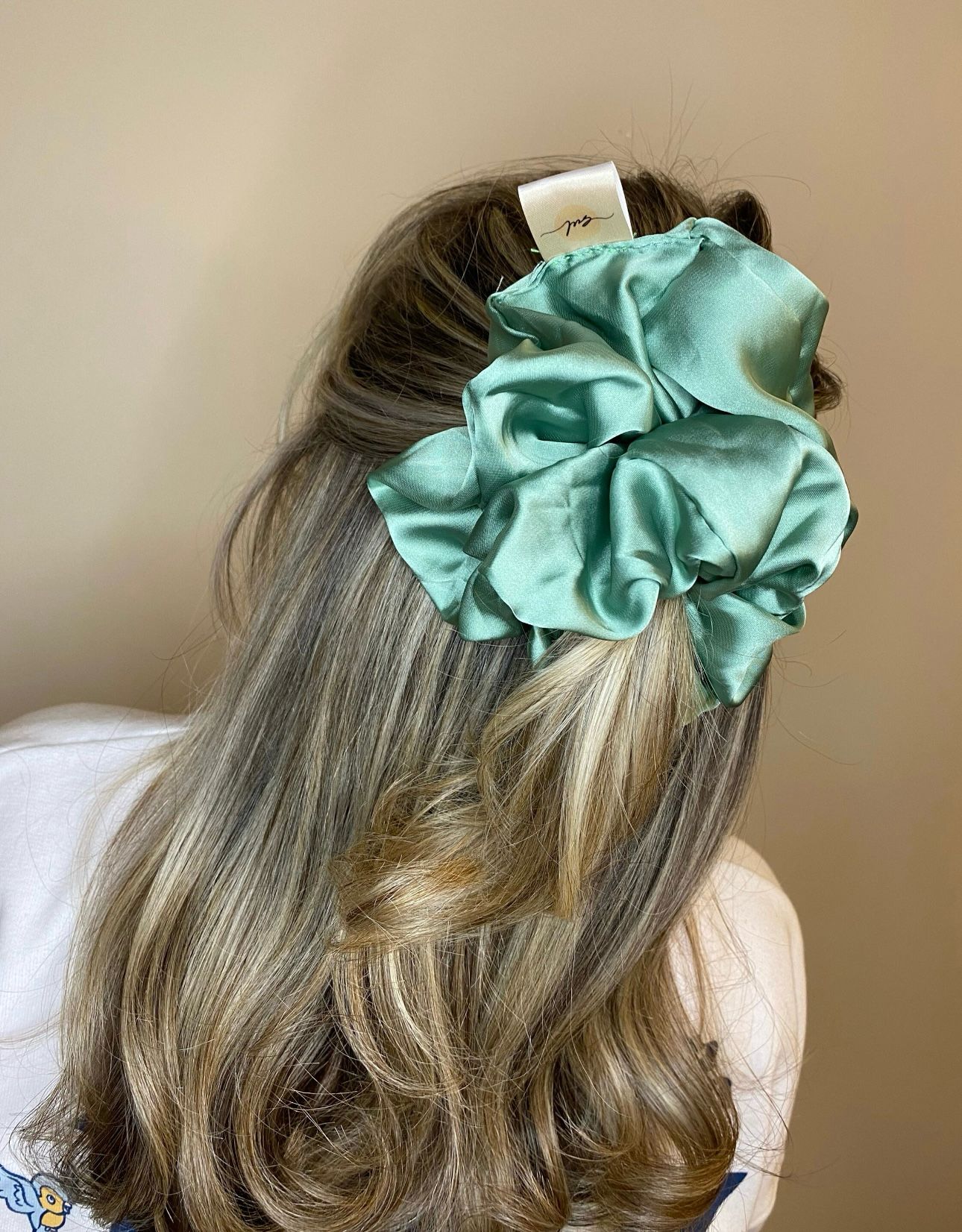 Olive Extra Large Hair Scrunchie