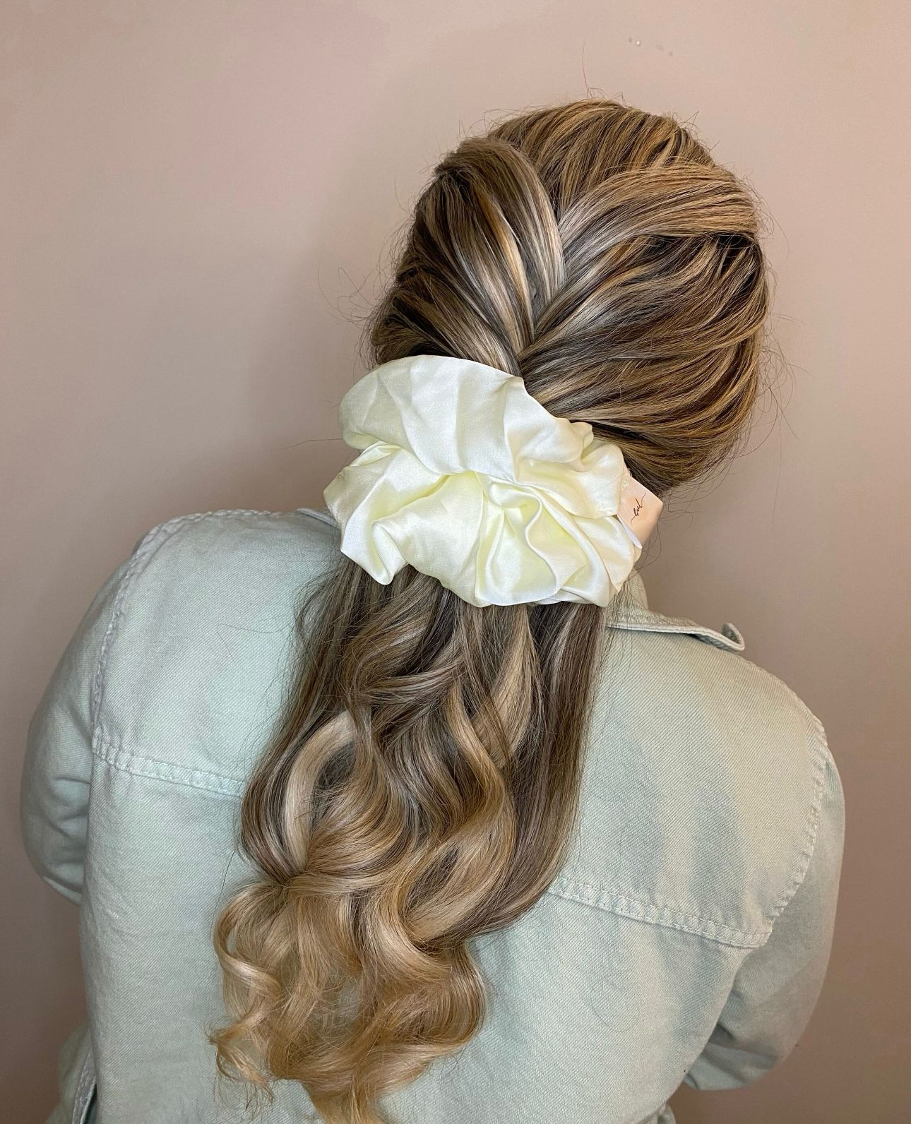 Ivory Extra Large Hair Scrunchie