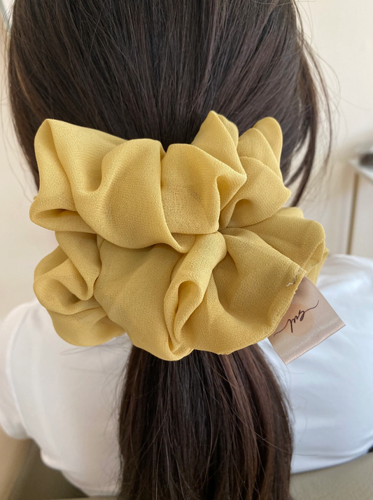 Mustard Extra Large Hair Scrunchie