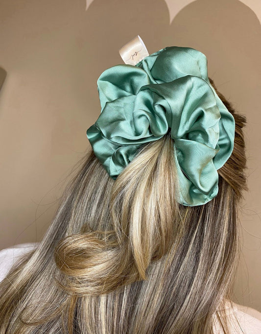 Olive Extra Large Hair Scrunchie